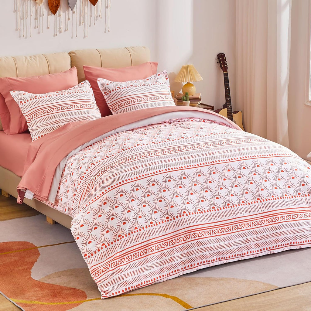 Striped Duvet Cover Set 100% Washed Cotton Linen Like Textured Breathable Durable Soft Comfy (White Dark Grey Wide Stripes, Queen 90"x90")
